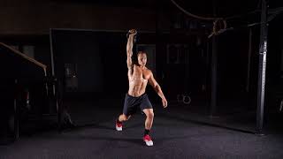 Contralateral Kettlebell Overhead Reverse Lunge [upl. by Aytac]