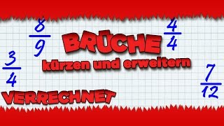 Brüche Kürzen Erweitern und Vereinfachen HD Deutsch [upl. by Wesley782]