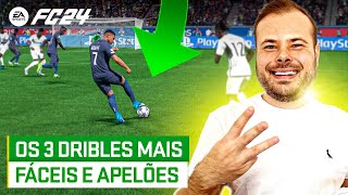 FC 24  🧙‍♂️ Tutorial dos DRIBLES MAIS FÁCEIS e APELÕES do jogo [upl. by Enecnarf674]