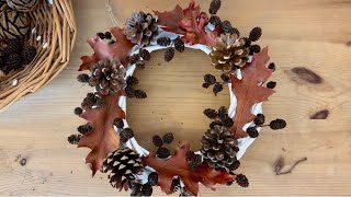 Willow Wreath with Dried Leaves craftfairies [upl. by Oretos]