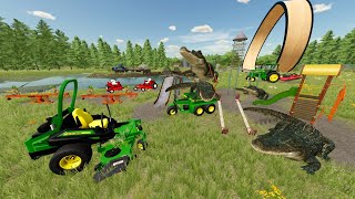 Finding Alligators at Abandoned Park  Farming Simulator 22 [upl. by Craggy]