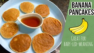 Banana Pancakes For Babies  3 Ingredients ONLY  Mini Pancakes  Baby Food [upl. by Githens]