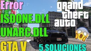 Error ISDONEDLL y UNARCDLL en GTA 5 en Windows 1087 I 5 SOLUCIONES 2024 [upl. by Attaymik]