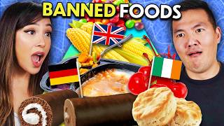 Americans Try Foods Banned In Other Countries [upl. by Ahsima]