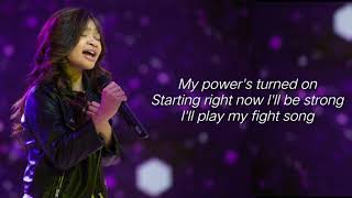 Angelica Hale  Fight Song  Lyrics  Americas Got Talent [upl. by Akkina]