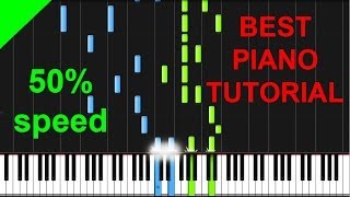 One Direction  Heart Attack 50 speed piano tutorial [upl. by Rihat]