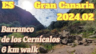 Gran Canaria 2024  Barranco de los Cernícalos  6km trailwalk [upl. by Aran]