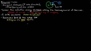 Enzymes Part 1 of 5  Introduction [upl. by Orabelle]