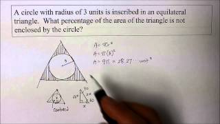 908 GE Equilateral Triangle Circumscribes Circle [upl. by Niliram]