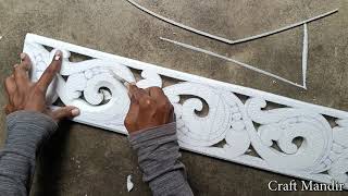 Thermocol Border Design  Endless Design  Thermocol Cutting  Step by Step  Diy [upl. by Ahsaek506]