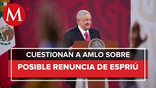 En unos días se decidirá la posible renuncia de Jiménez Espriú AMLO [upl. by Bores]