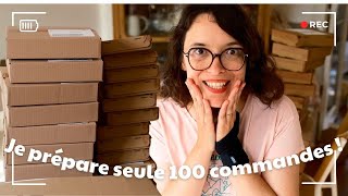 STUDIO VLOG ✨ Je prépare 100 commandes toute seule [upl. by Kerrin]