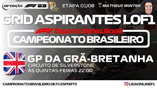 GP DA GRÃBRETANHA  ETAPA 18 48ª ED  BRASILEIRO DE F1 ESPORTS  GRID ASPIRANTES 4ª DIV [upl. by Initof]