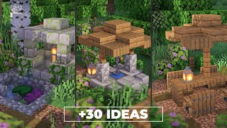 Minecraft  30 IDEAS y DECORACIONES para HACER JARDINES [upl. by Mcgean857]