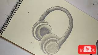 how to draw a headphone pencil sketch 2024 ll easy drawing of headphone ll headphone [upl. by Jewel723]