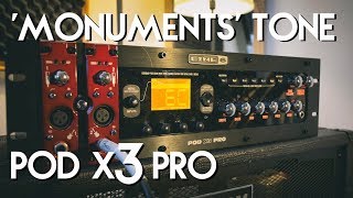 Dialing in a Monuments rhythm guitar tone  Line 6 POD X3 Pro [upl. by Bechler]