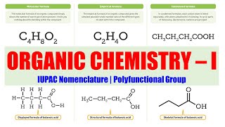 08 IUPAC Nomenclature  Polyfunctional Group  Organic Chemistry 01  IUPAC System  BPharm 2nd [upl. by Novaelc176]