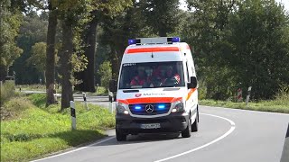 Waldbrand KTW des MHD Nordhorn im LK Osnabrück aus Alarmfahrt Waldbrandübung der KFB Bentheim [upl. by Storer245]