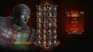 Mortal Kombat 9  Expert Arcade Ladder Ermac3 RoundsNo Losses [upl. by Llenroc460]