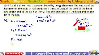 A nail is driven into a wooden board by using a hammerThe impact of the hammer on the head of nail [upl. by Aral]