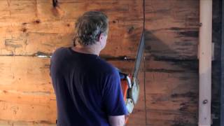 log home window installation [upl. by Winther507]