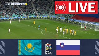 🔴LIVE  Kazakhstan vs Slovenia  UEFA Nations League 2024  Full Match Streaming [upl. by Kara-Lynn]