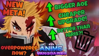 SHOWCASE Rengoku got Buff is he Better Than igris Anime Vanguards [upl. by Oeak]