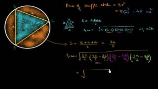 Area of inscribed equilateral triangle Hindi [upl. by Hildie494]