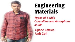 Engineering MaterialsSession11CrystalineamorphousSpace latticeUnit cell [upl. by Wolfie]