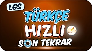 LGS Türkçe Hızlı Son Tekrar 🚀 TÜRKÇE FULLETEN TAKTİKLER❗ [upl. by Garrett]