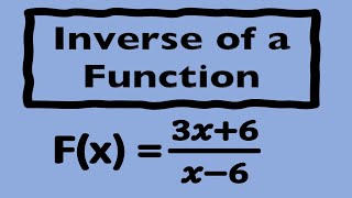 How to calculate the Inverse of a Function  Example [upl. by Kelwen]