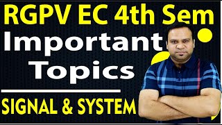 Important Questions and Topics Signal and System  RGPV [upl. by Llenehs86]