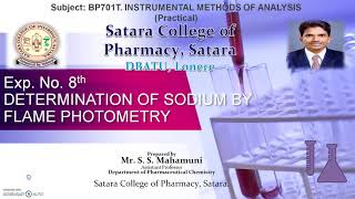 Determination of Sodium by Flame Photometry Part I  Mr SS Mahamuni  Satara College of Pharmacy [upl. by Lanrev]