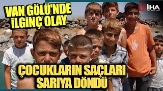 Van Gölü’ne Giren Çocukların Saçları Sarı Oldu [upl. by Aniad]