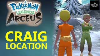 Craig Location in Pokemon Legends Arceus  Setting Up Icepeak Camp [upl. by Iow]