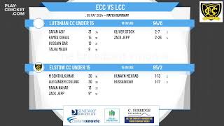 Elstow CC Under 15 v Lutonian CC Under 15 [upl. by Alvan476]