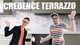 CREDENCE TERRAZZO  Et on commence la tête de lit   Vlog rénovation maison 50m² [upl. by Einafpets]