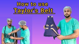 tylors Belt kaise lagaye  Belt kiya hota hai  टीलोर्स बेल्ट का उपयोग कैसे करे  टीलोर्स बेल्ट [upl. by Nnylsaj262]