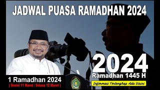 Puasa Ramadhan 2024 jatuh pada tanggal  Jadwal Puasa Ramadhan 2024  1 Ramadhan 1445 H [upl. by Enelime]