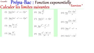 PrépaBac  Limites usuelles de la fonction exponentielle des astuces [upl. by Humph]