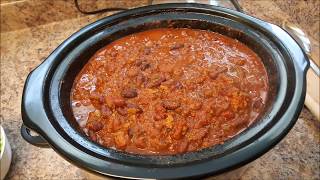 Homemade Chili in a Crock Pot [upl. by Yekcaj859]