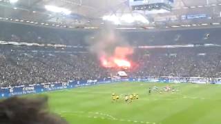 Schalke vs Dortmund Pyroshow Derby 09032013 [upl. by Ibur458]