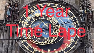 Timelapse Prague Astronomical Clock 1 Year Time Lapse [upl. by Egan]