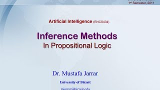 Interference Methods in Propositional Logic [upl. by Hen]