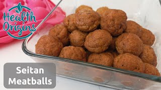 Easy Seitan Meatballs in Instant Pot vegan oil free [upl. by Aelanej496]