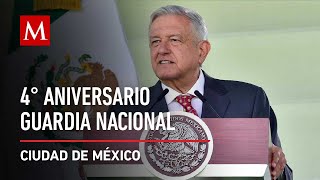 AMLO preside evento del 4° Aniversario de la Guardia Nacional en CdMx [upl. by Shira]