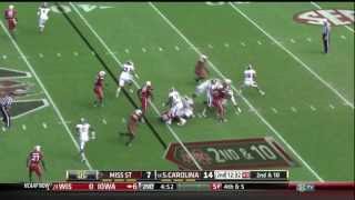 2013 USC vs Mississippi State  TJ Holloman Interception [upl. by Ausoj]