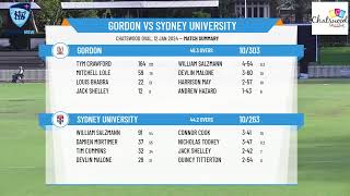 NSW Premier Cricket  First Grade Belvidere Cup  Round 11  Gordon v Sydney University [upl. by Briana]