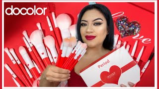 NUEVAS BROCHAS DOCOLOR 32 piezas ❤️PERIOD❤️ Reseña y Maquillaje [upl. by Helprin]