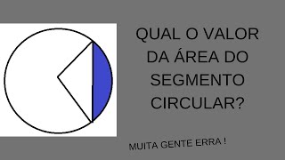 Exercício Sobre Segmento Circular [upl. by Ogu]